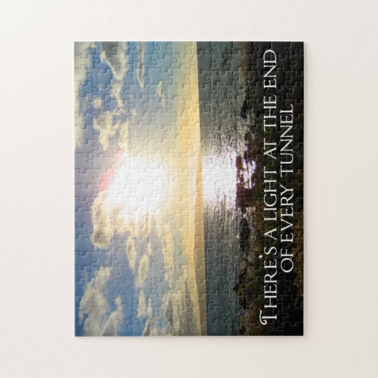 やる気を起こさせる引用文灯 ジグソーパズル (縦)