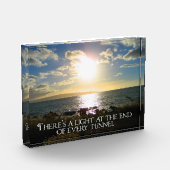 やる気を起こさせる引用文灯 フォトブロック (左)