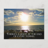 やる気を起こさせる引用文灯 ポストカード (正面)