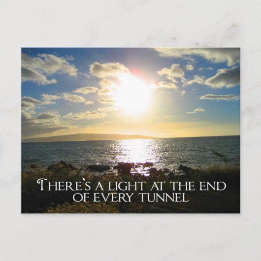 やる気を起こさせる引用文灯 ポストカード (正面)