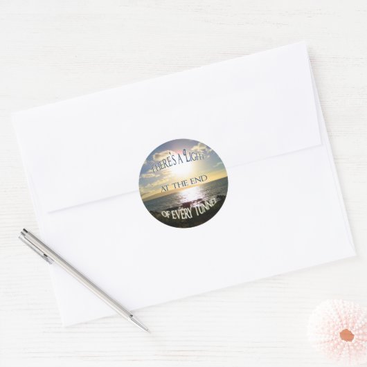 やる気を起こさせる引用文灯 ラウンドシール (封筒)