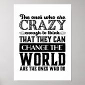 やる気を起こさせる引用文熱狂するが世界を変える ポスター (正面)