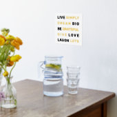 やる気を起こさせる引用文白と金ゴールド 箔ポスター (レイダウン (キッチン))