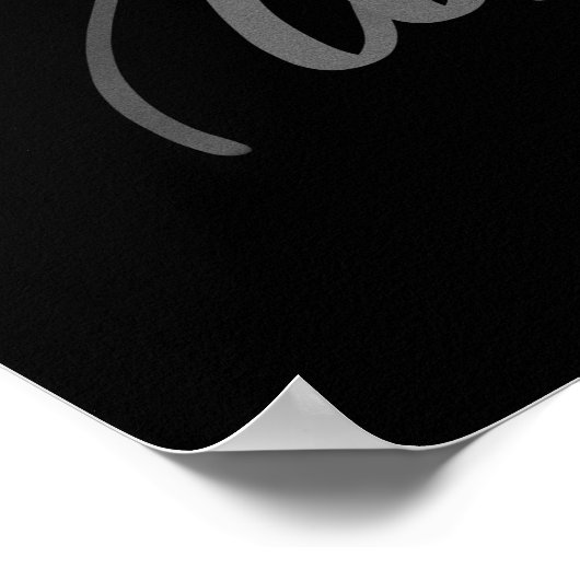 やる気を起こさせる引用文白黒ポスター ポスター (角)