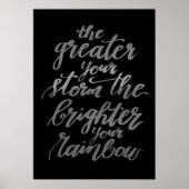 やる気を起こさせる引用文白黒ポスター ポスター (正面)