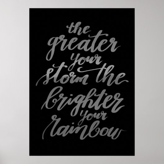 やる気を起こさせる引用文白黒ポスター ポスター (正面)