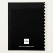 やる気を起こさせる引用文白黒名 プランナー手帳 (裏面)