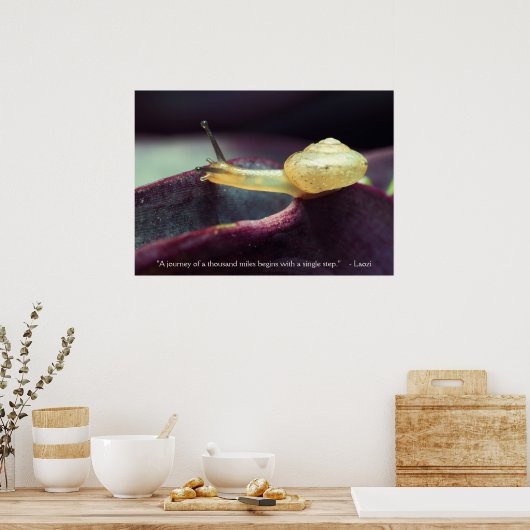 やる気を起こさせる引用文粘り強さ ポスター (キッチン)