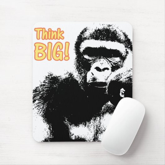 やる気を起こさせる引用文考えビッポップ・アートのクアートゴリラ マウスパッド (マウス)
