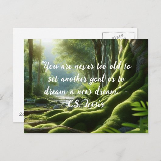 やる気を起こさせる引用文自然インスパイアはがき ポストカード (正面/裏面)