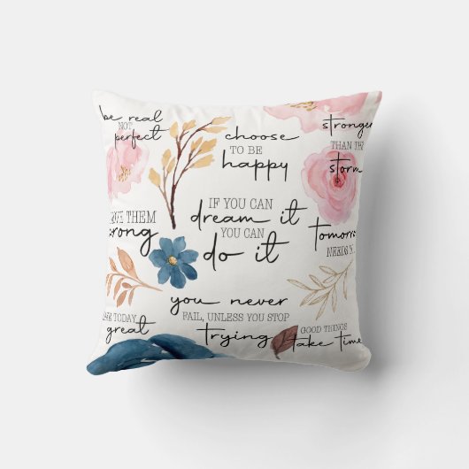 やる気を起こさせる引用文装飾用クッション クッション (裏面)