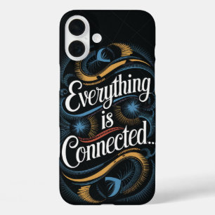 やる気を起こさせる引用文 – 「すべてがつながっている…」 iPhone 16 PLUSケース