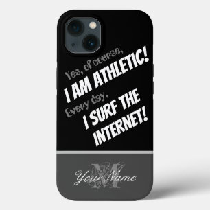 やる気を起こさせる引用文:アスレチック・インターネット・サーファー! iPhone 13ケース