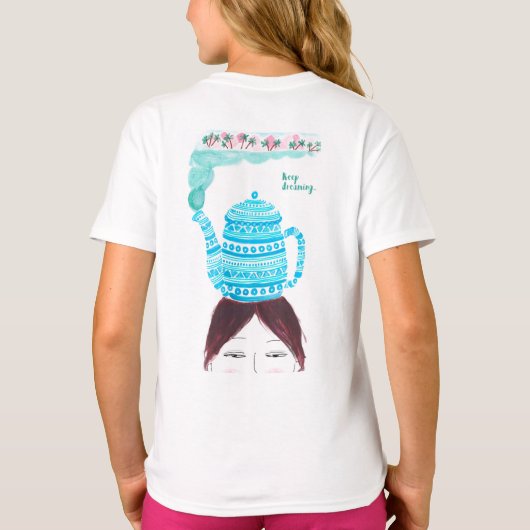 やる気を起こさせる引用文、オリジナルユニークイラストレーション Tシャツ (裏面)