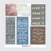 やる気を起こさせる引用文 シール (シート)