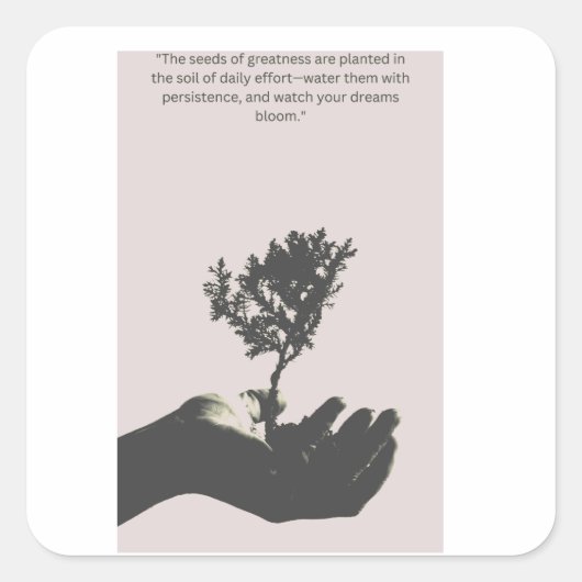 やる気を起こさせる引用文 スクエアシール (正面)