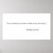 やる気を起こさせる引用文 ポスター (正面)