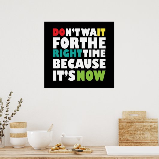 やる気を起こさせる引用文 ポスター (キッチン)