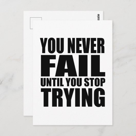 やる気を起こさせる引用文 ポストカード (正面/裏面)