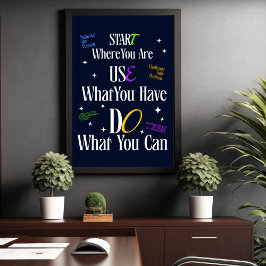 やる気を起こさせる引用文 – ミニマルなインスピレーションのポスター ポスター