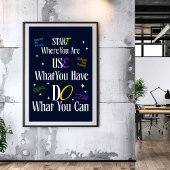 やる気を起こさせる引用文 – ミニマルなインスピレーションのポスター ポスター