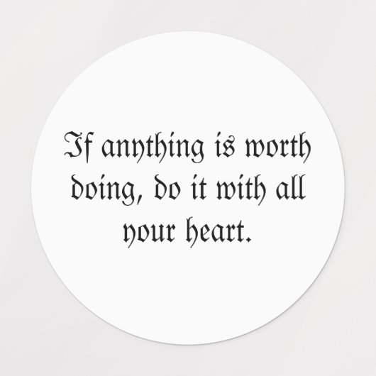 やる気を起こさせる引用文 ラベル (デザイン1)