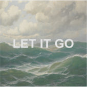 やる気を起こさせる引用文+ヴィンテージシーケープ絵を描ス シール (正面)