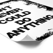 やる気を起こさせる引用文、何もできない ポスター (角)