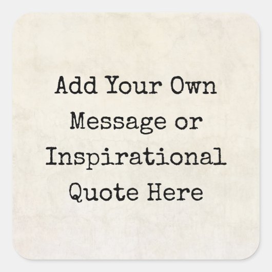 やる気を起こさせる引用文、名前、歌詞を自分で作る スクエアシール (正面)