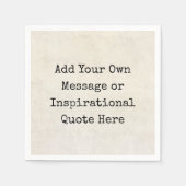 やる気を起こさせる引用文、名前、歌詞を自分で作る スタンダードカクテルナプキン (正面)