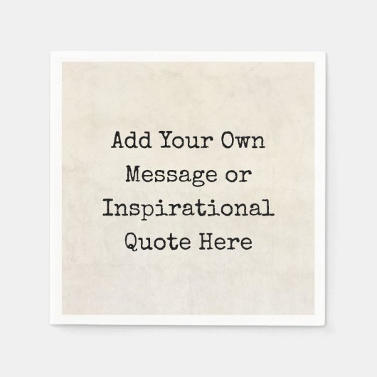 やる気を起こさせる引用文、名前、歌詞を自分で作る スタンダードカクテルナプキン (正面)