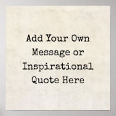 やる気を起こさせる引用文、名前、歌詞を自分で作る ポスター (正面)