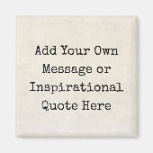 やる気を起こさせる引用文、名前、歌詞を自分で作る マグネット (正面)