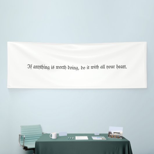 やる気を起こさせる引用文 横断幕 (トレードショー)