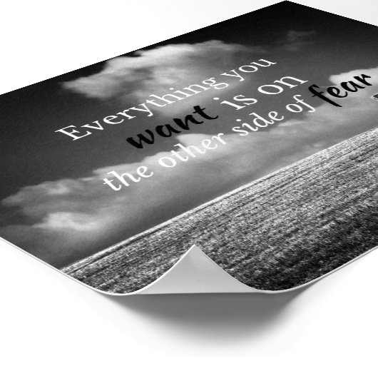 やる気を起こさせる引用文：欲しいものは… ポスター (角)