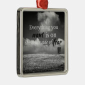 やる気を起こさせる引用文：欲しいものは… メタルオーナメント (右)