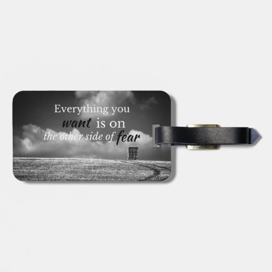 やる気を起こさせる引用文：欲しいものは… ラゲッジタグ (裏面横)