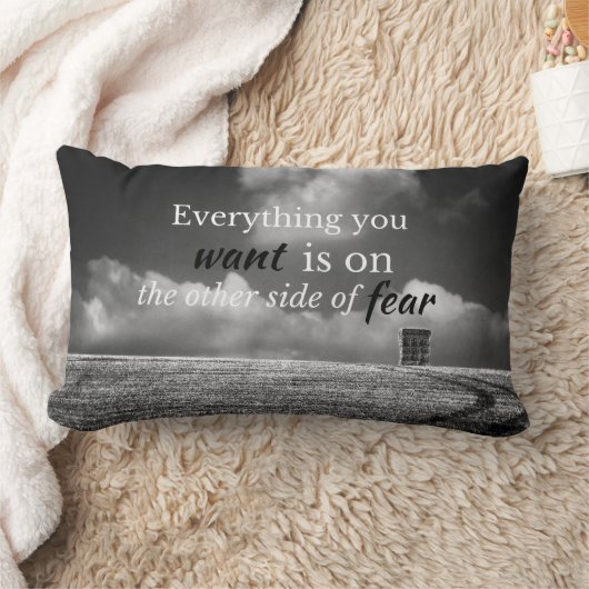 やる気を起こさせる引用文:欲しいものは… ランバークッション (ブランケット)