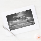 やる気を起こさせる引用文：欲しいものは… 長方形シール (封筒)