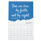 やる気を起こさせる引用文 | 短い聖書の詩2025の壁 カレンダー (1月 2027)