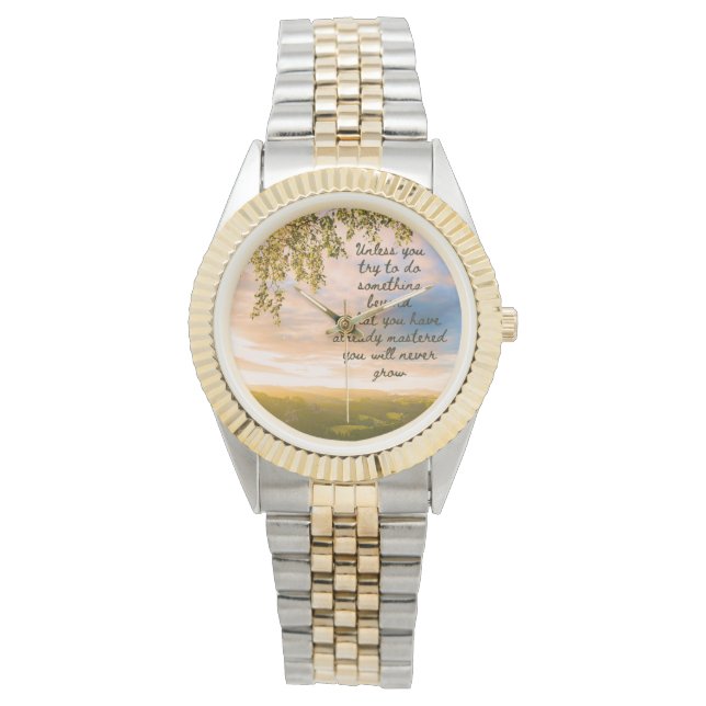 やる気を起こさせる引用文 腕時計 (正面)