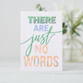 やる気を起こさせる引用文「言葉がない」アート カード (スタンド正面)