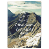 やる気を起こさせる引用文:限界に挑戦 クリップボード (裏面)