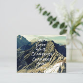 やる気を起こさせる引用文:限界に挑戦 ポストカード (スタンド正面)