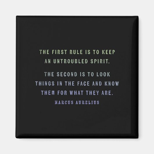 やる気を起こさせる引用文by Marcus Aurelius Growth Minds マグネット (正面)