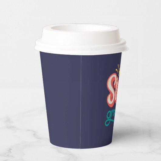 やる気を起こさせる引用文Lカラフルスタイリッシュ モダン 紙コップ (右)