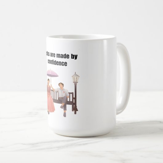 やる気を起こさせる引用文Tシャツ コーヒーマグカップ (正面右)