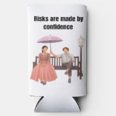 やる気を起こさせる引用文Tシャツ スリム缶クーラー (正面)