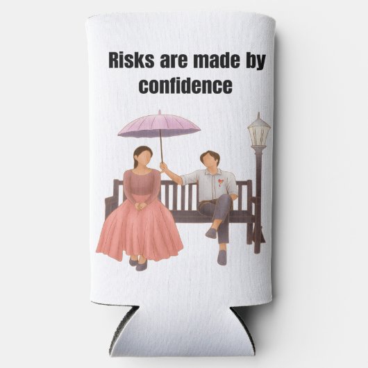 やる気を起こさせる引用文Tシャツ スリム缶クーラー (正面)