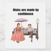 やる気を起こさせる引用文Tシャツ ワインラベル (シングルラベル)